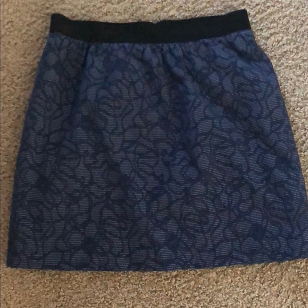 Navy floral design skirt
